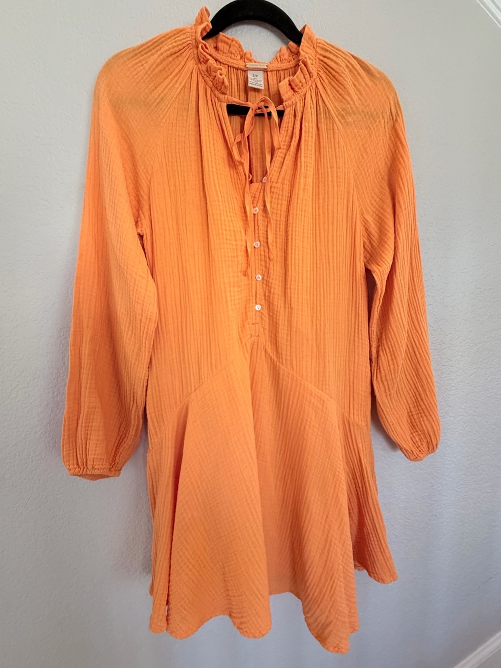 Magaschoni Organic Cotton Gauze Mini Dress Size S